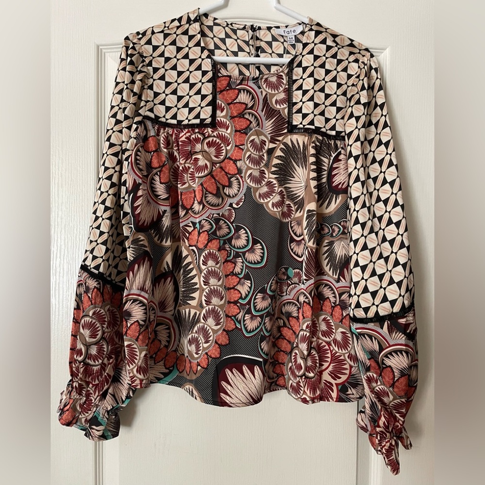 NWT Fate Long Sleeve “Chandra Top” Blouse
